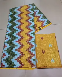 2022 Gold Print African New Fashion Anakra 100% Cotton africain wax Fabric Nigerian Ghana kitenge dashiki real wax Fabric 6yards
