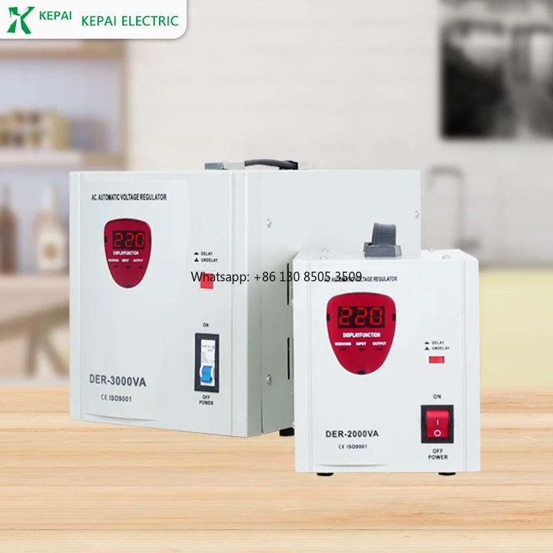 DER 1500W Single Phase LCD Display Voltage Relay Regulator 220V Teaching Experiments Voltage Stabilizer