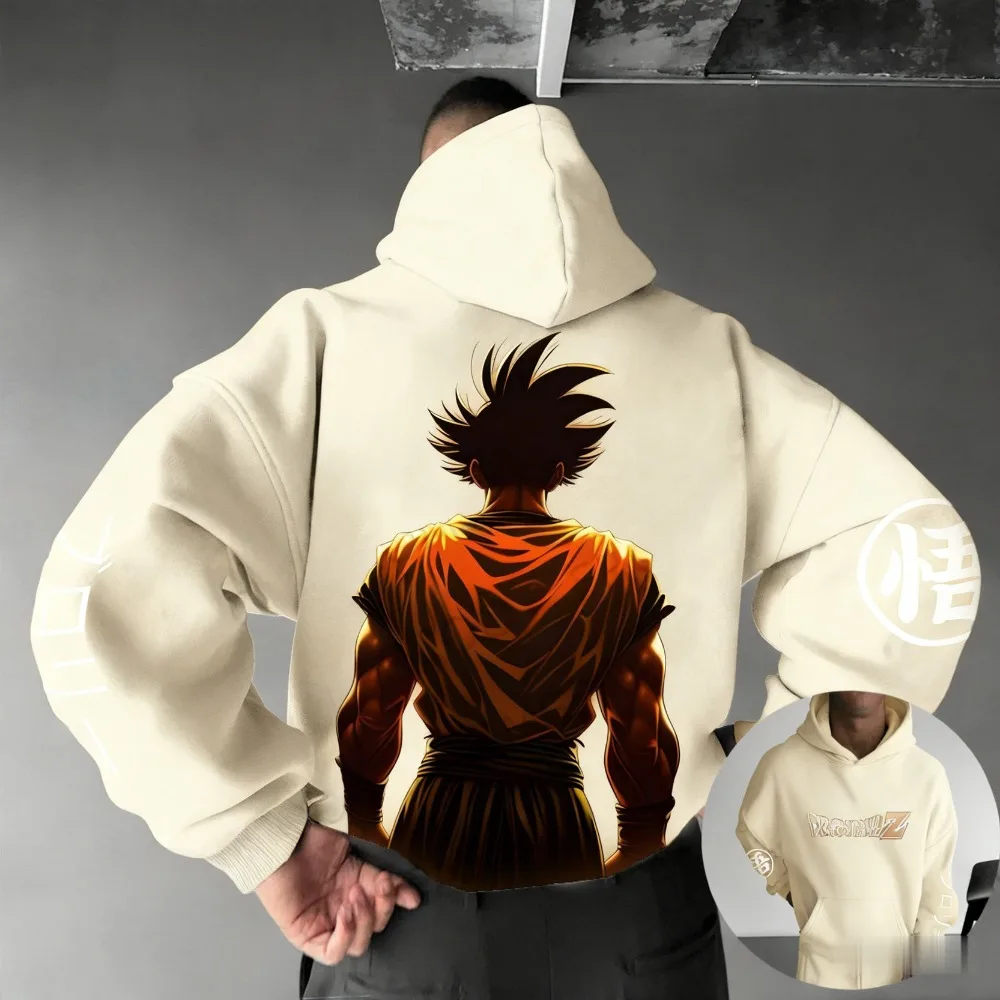 드래곤 볼 Wukong 새로운 청소년 활력 대형 후드티 가을, 겨울 남성 및 여성 부모-자식 다목적 캐주얼 재킷