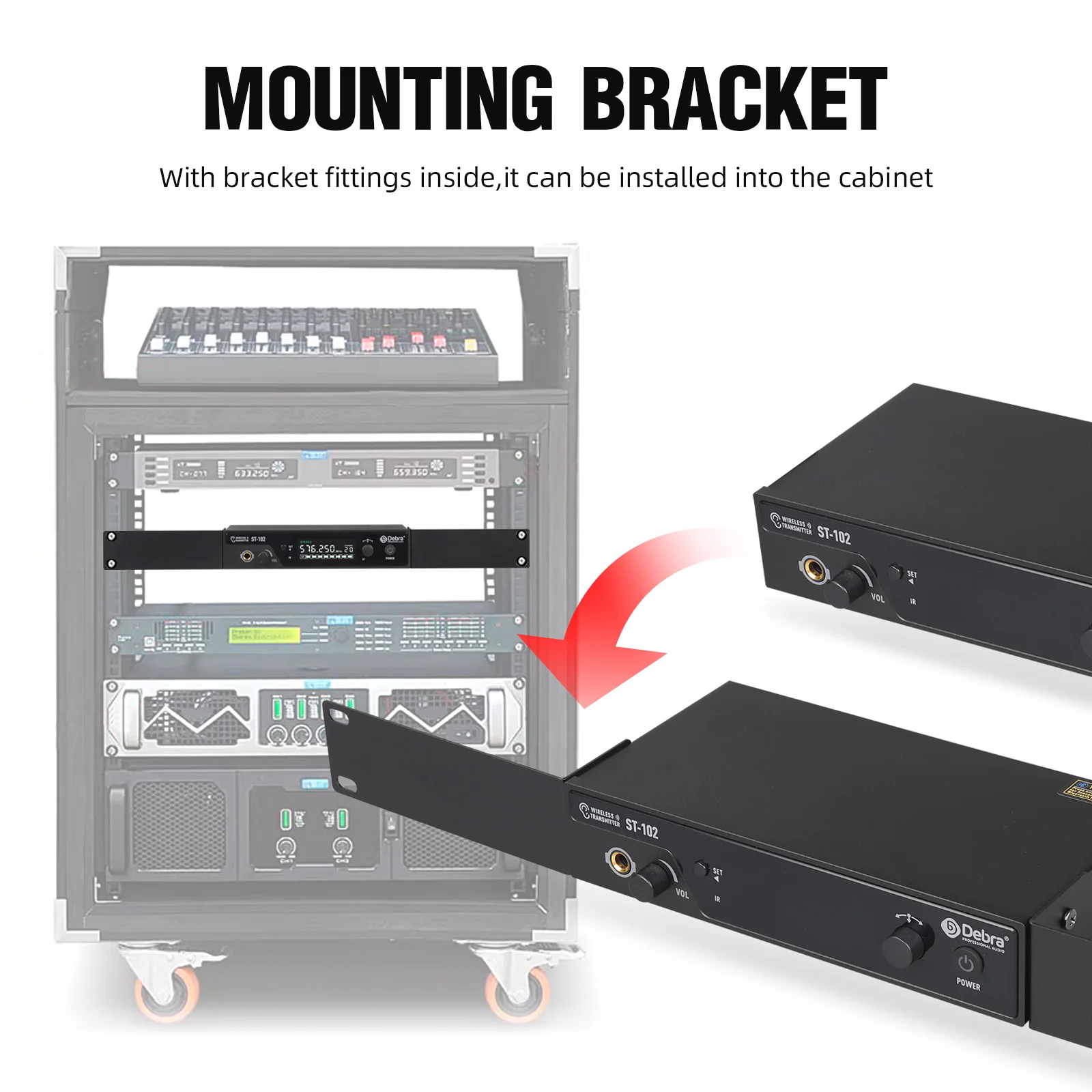 Debra Stereo ST-102 Wireless In-Ear Monitor System with Bluetooth UHF range 80-300m for stage, recording, instrument,drummer