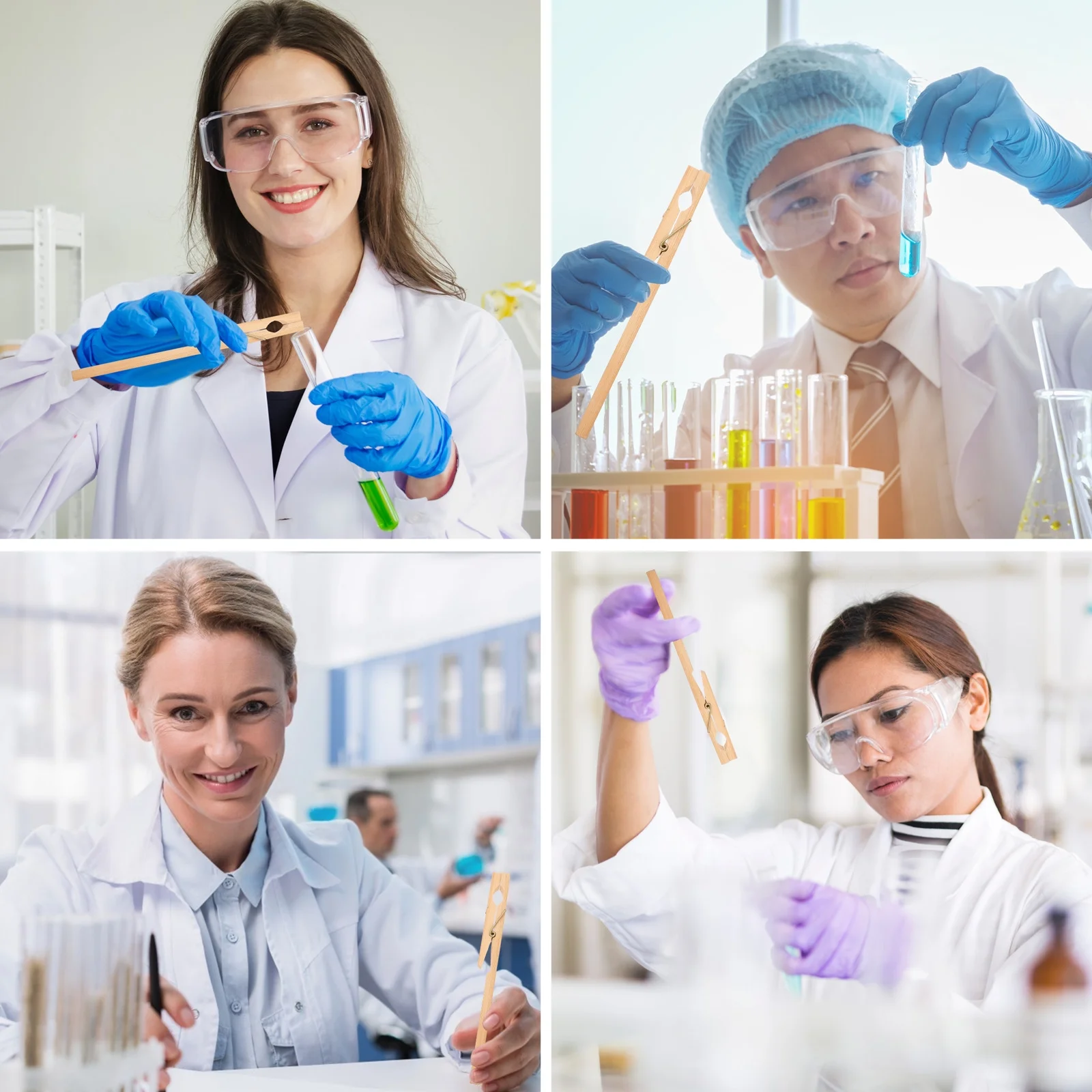 

12Pcs Experiment Test Tube Clamps Fine Craftsmanship Fixed Tube Holder for Educational Labs Strong and Lightweight