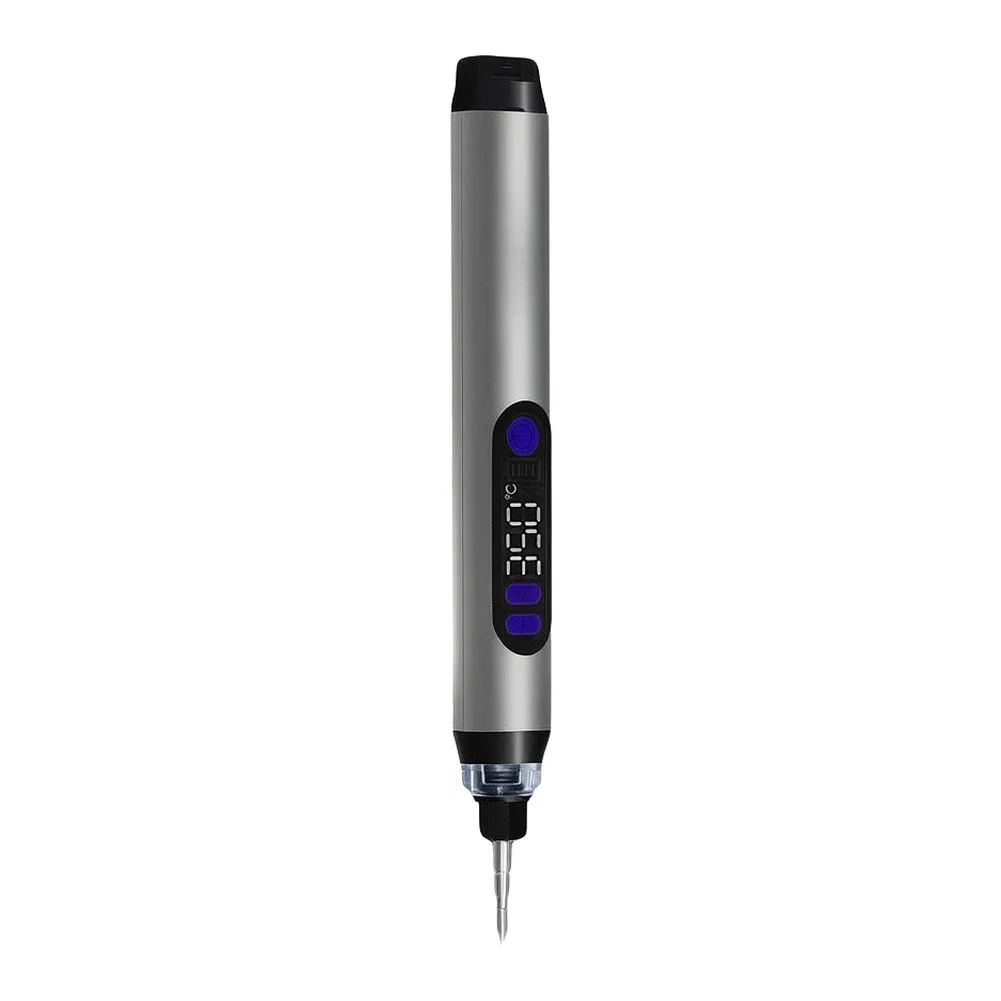 C210 Cordless Soldering Iron Compact Pen Style 220x24mm 5V DC Type C Input Digital Control 200-450C for Precision Work