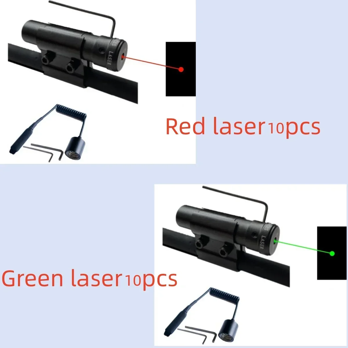 10pcs Red Laser+10pcs Green Laser