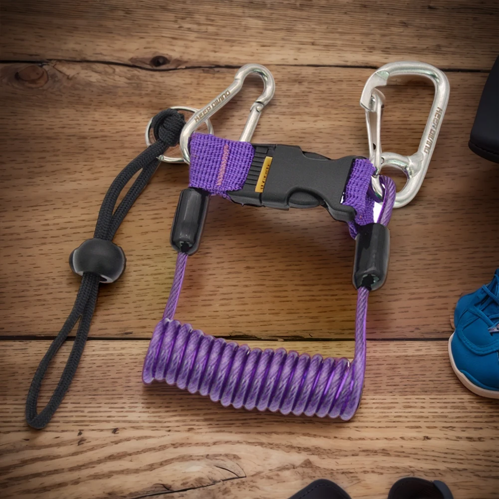 Scuba Diving Camera Lanyard with Quick Release Buckle Swimming Diving Lanyard Stainless Steel for Underwater Camera Flashlight