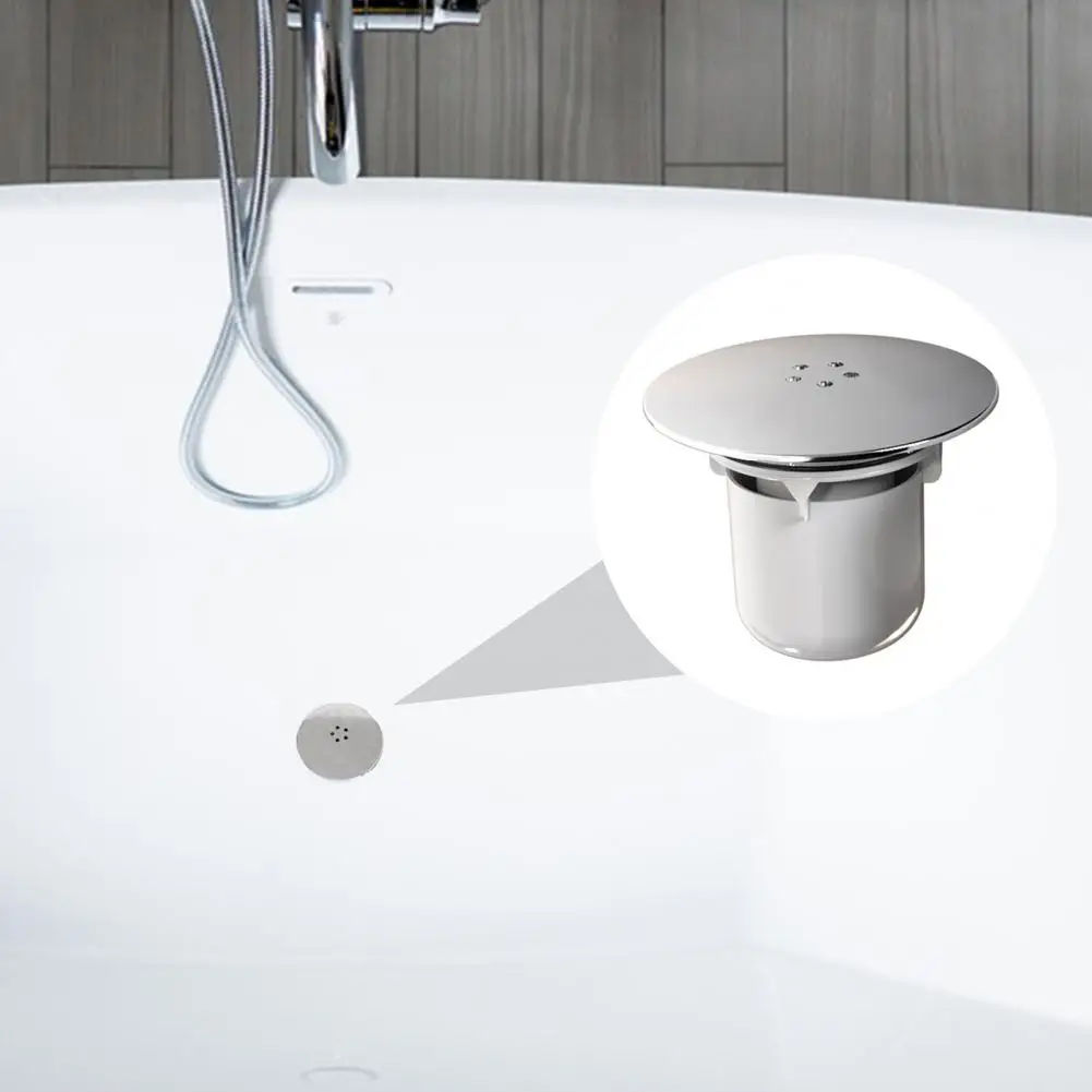 Chrome Finish Shower Drain Cover Easy Installation Dip Cup Fast-Flow Drainage British Standard Replacement Trap Cover