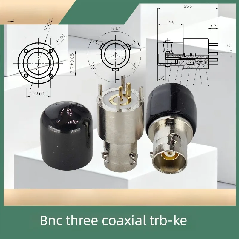 PL75-47/32 Triple coaxial BNC male female head TRB-KY female seat three bayonet 1533B bus connector