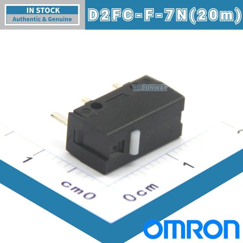 OMRON-microinterruptor de punto blanco para reparación de botones, 10 piezas-100 piezas (20M), auténtico, Original, 3 pines, venta al por mayor
