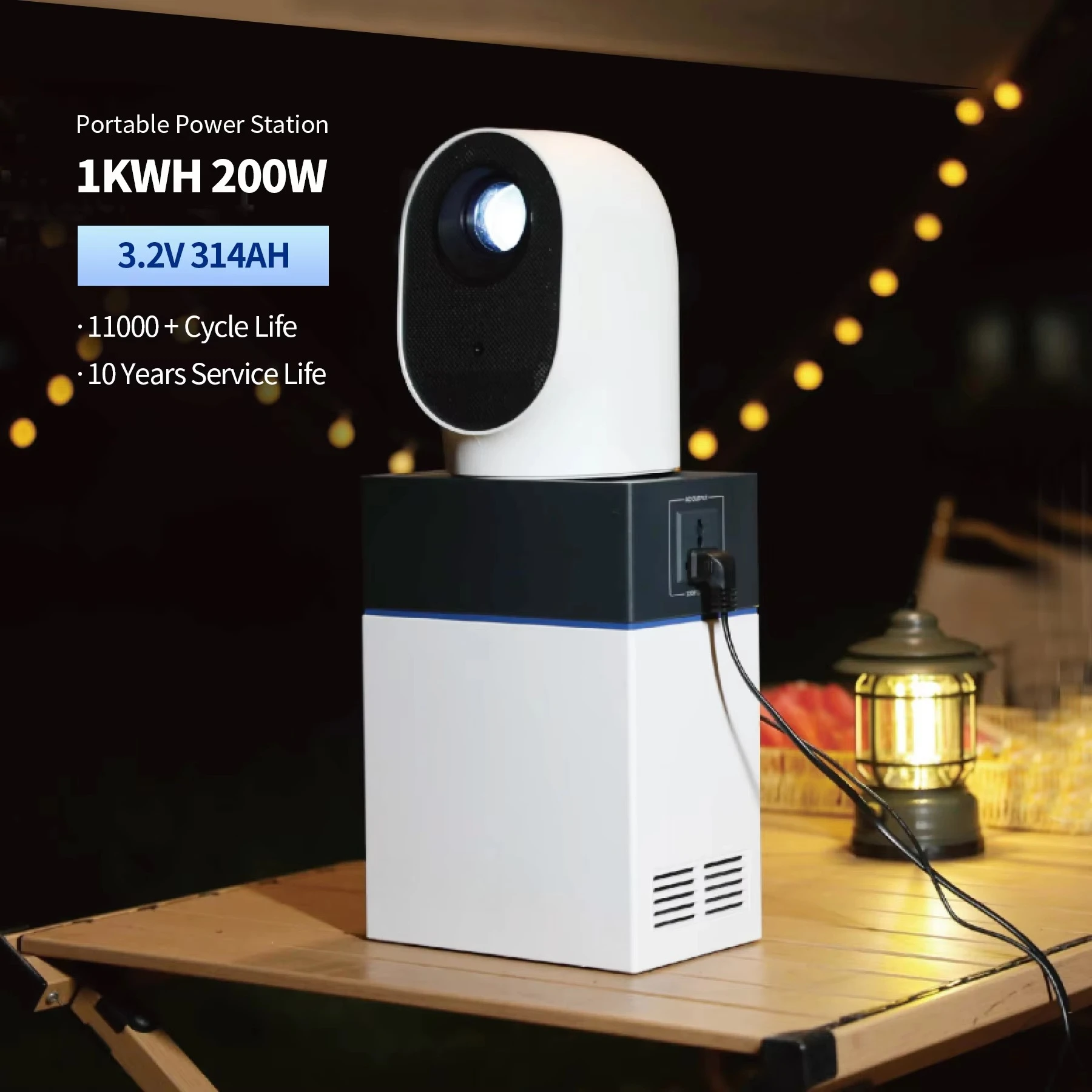 200-Watt portable power station 1KWH energy storage system with solar panels for camping and electric backup solar generator pho