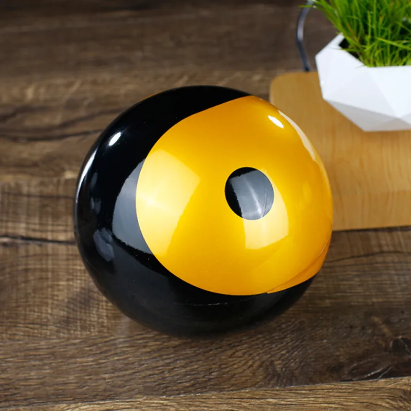 Taiji Ball Magnetic Levitation Tai Chi Ball Feng Shui Ornaments Black White Eight Diagrams Led Lights Office Home Decor Gift