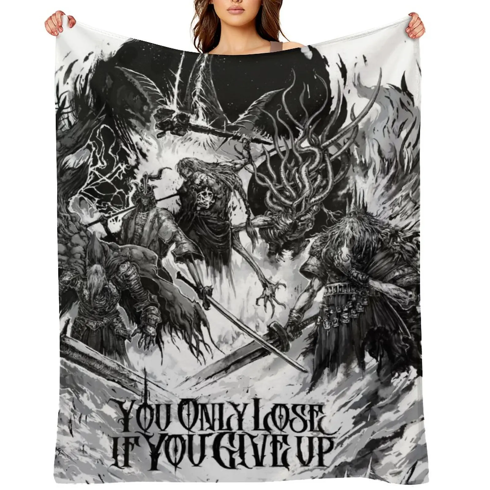 

Soulsborne Bosses Throw Blanket blankets ands Soft Beds Shaggy Vintage Blankets