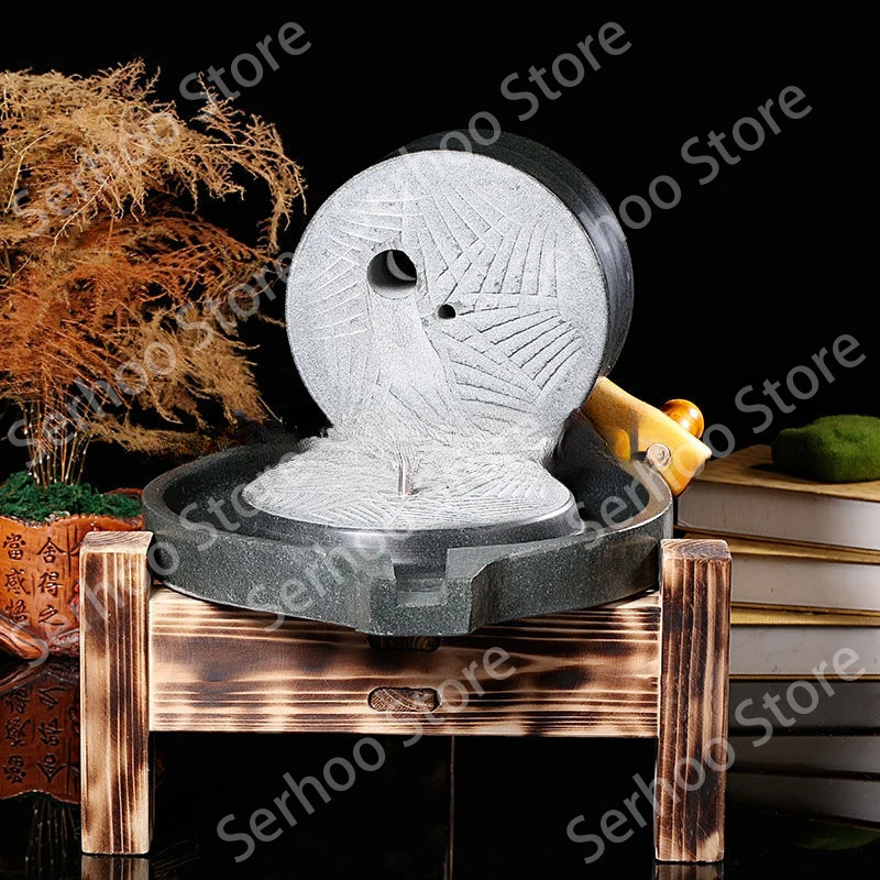 Granite Manual Grinding Stone Mill Grinder Flour Mill Frame Home Soybeangrinder Cafe Grinder Machine Comfee Grinder Millstone