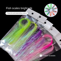 fish scales Fly Tying Materials bright filaments Flash Holographic Tinsel Squirmy Steel Lead Jig Head Hook Lure Making Material