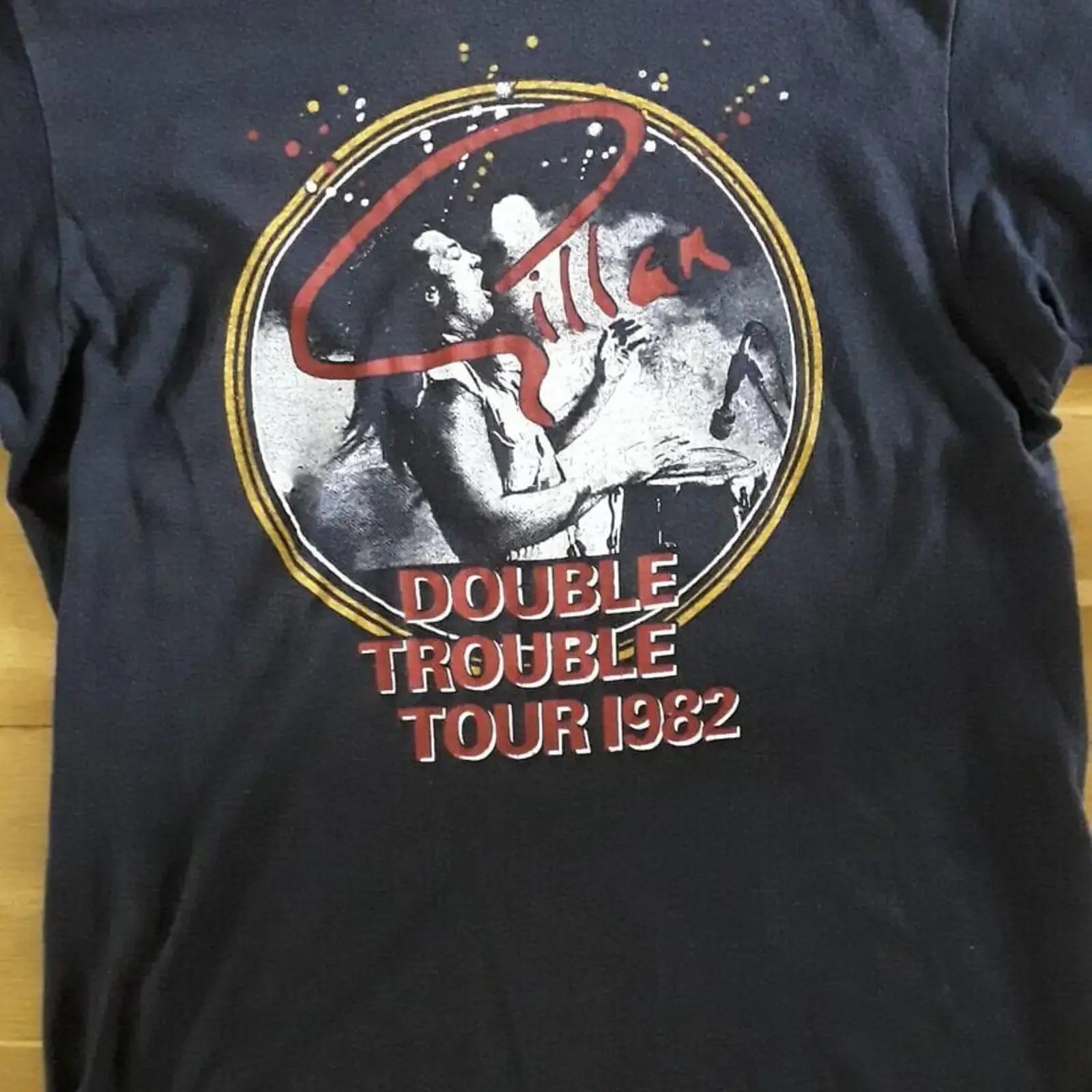 T Shirt Ian Gillan Tour 1982 Deep Purple Band Geschenk für Fan S bis 5XL vintage Washed streetwear Versatile