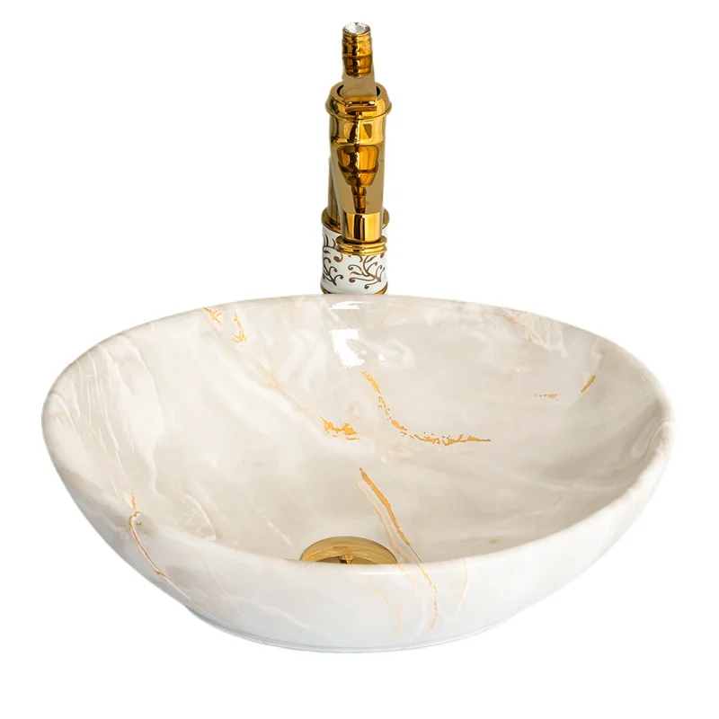 

Ceramic table wash basin household European art bathroom toilet face basin simple