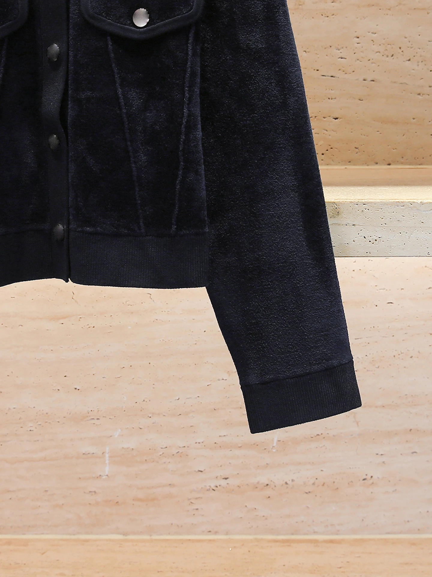 M Home Southern Oil Cappotto cardigan aperto lavorato a maglia con colletto in velluto vintage da donna di fascia alta Autunno Inverno Vestibilità regolare Pendolarismo Sle