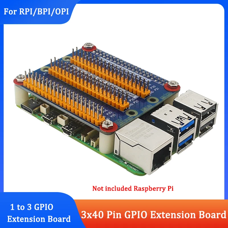 Плата расширения Raspberry Pi 3x40 Pin GPIO, от 1 до 3 модулей GPIO для Orange Pi PC Raspberry Pi 4B Model 3B +