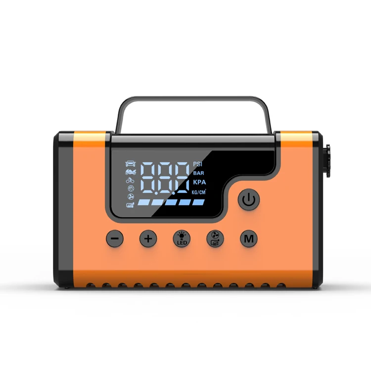Arrancador de batería portátil para automóvil: central eléctrica de emergencia 5 en 1 con bomba de aire/aspiradora/flor (arranque de salto y inflado de neumáticos)