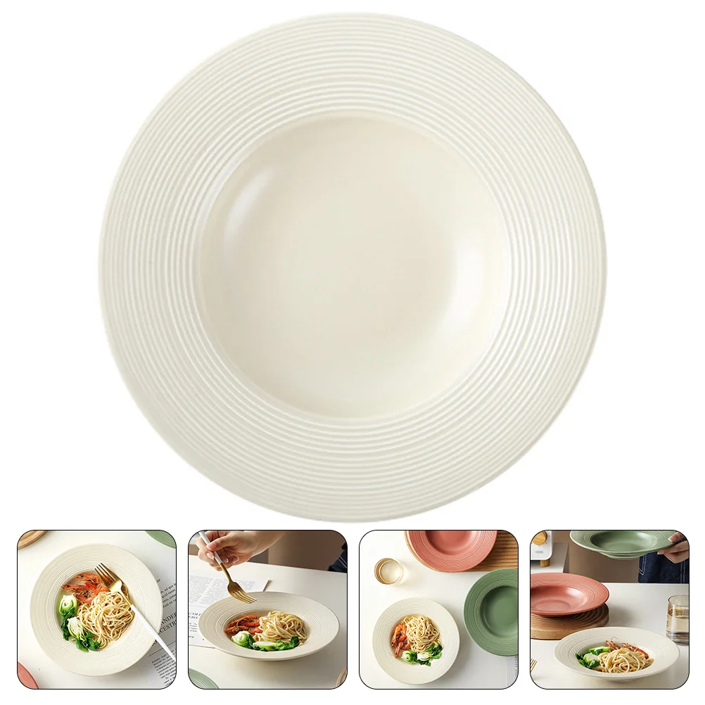 

Serving Plate Dinner Plates Western Food Tray Deep Ceramics Pasta Dishes