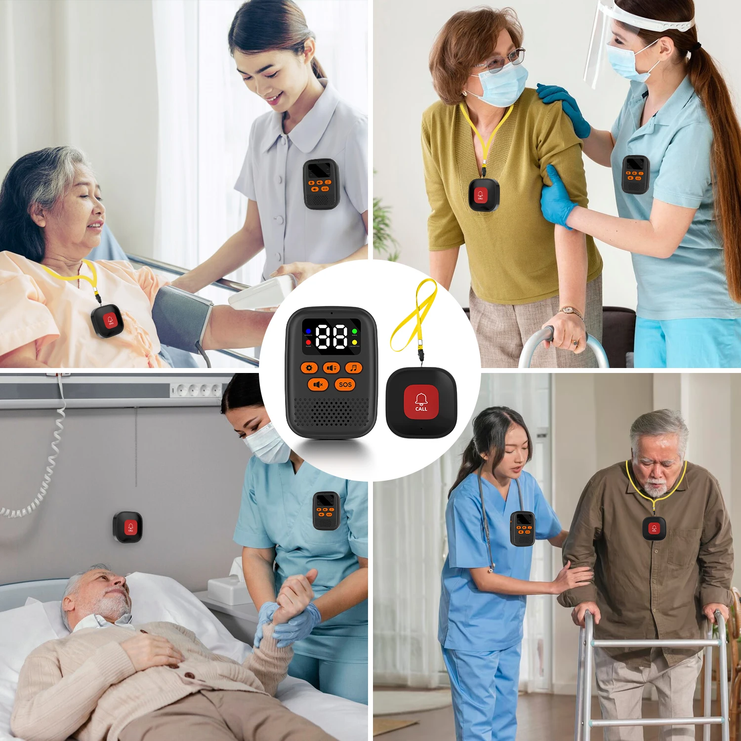 Panic Button Wireless Pager SOS Emergency Button Elderly Alarm For  Old People Care Call Button