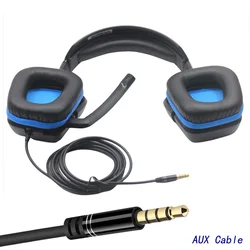 Câble audio de remplacement pour Logitech G431, G432, G331, G332, réparation de casque de jeu filaire, 3.5mm, prise mâle, câble m.com x