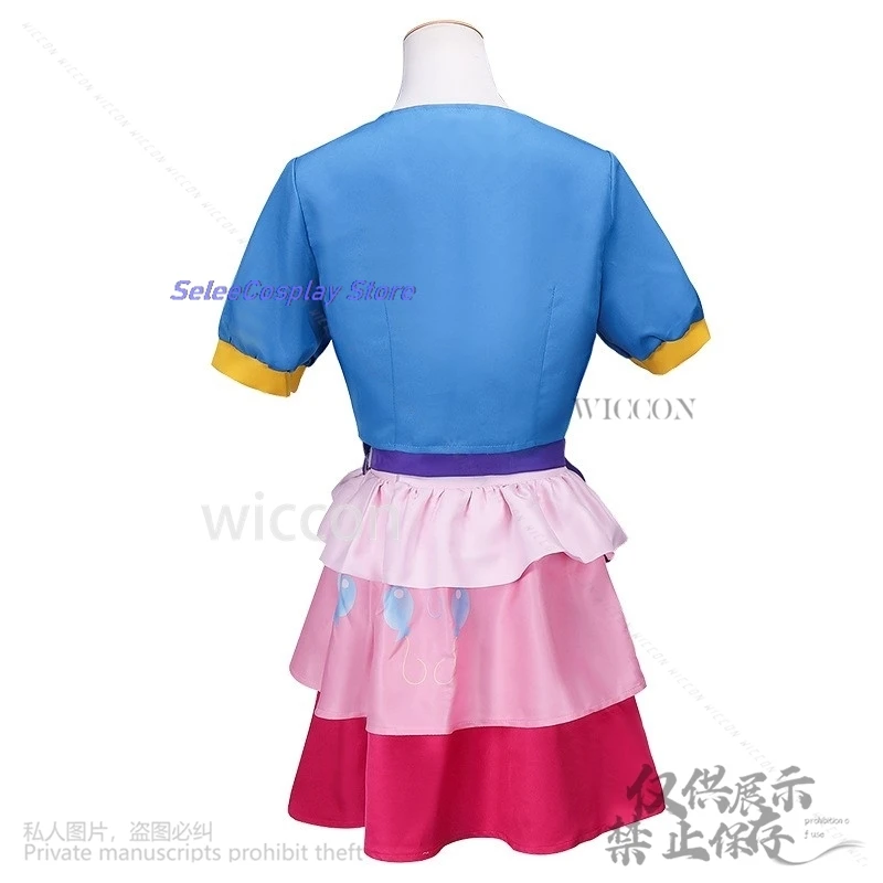 Pinkie Pie Little Anime Ponyy Cosplay Costume kawaii color Skirt Uniform Suit Hot Pink Wigs For Girls Woman Halloween 2025