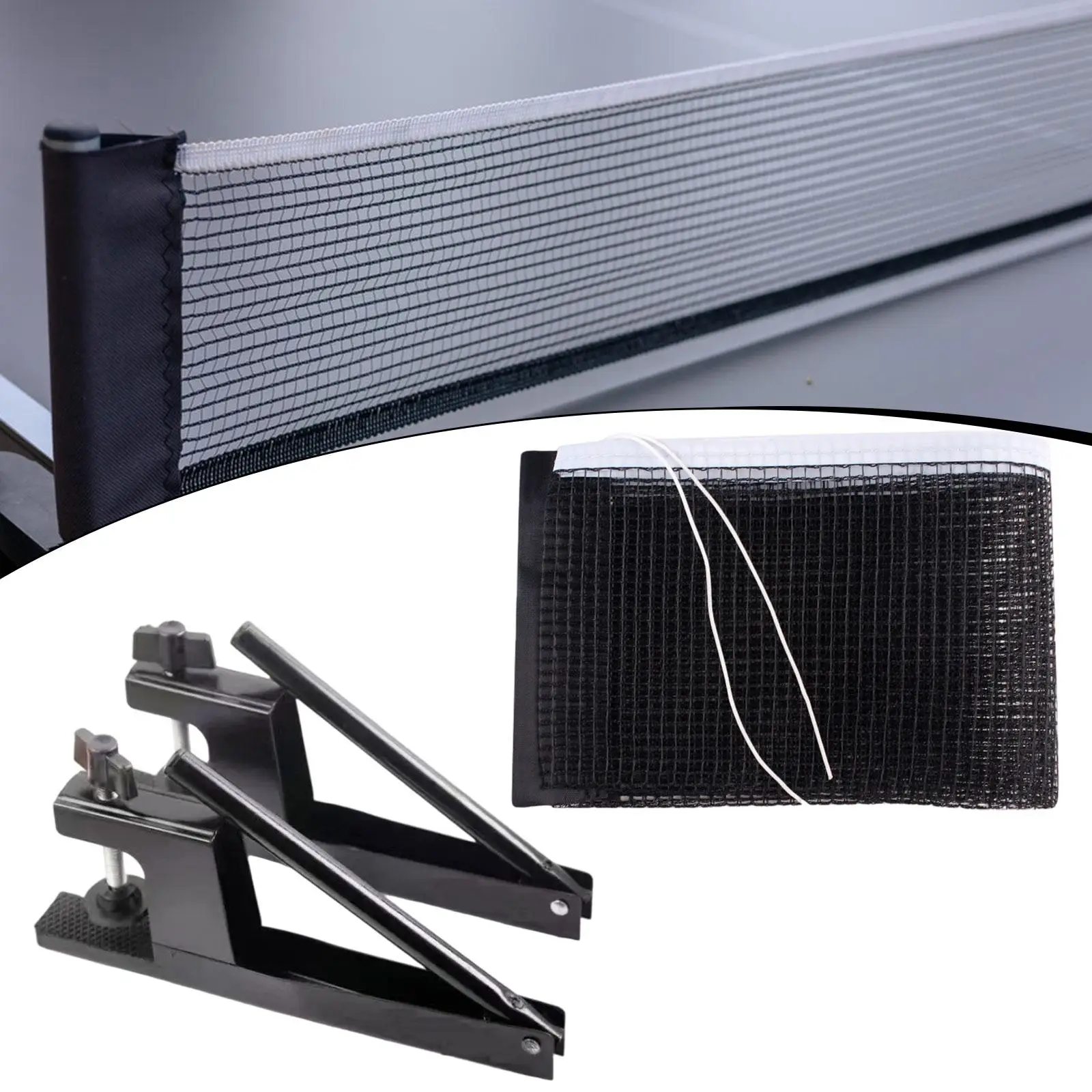 

Table Tennis Net, Practice Net, Easy-to-set-up -pong Net with Clamps, Indoor And