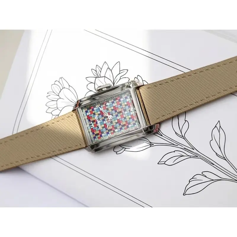 5wwwww Exquisite White-collar Fashion Trend College Simple Neutral Mechanical Watch Rectangle
