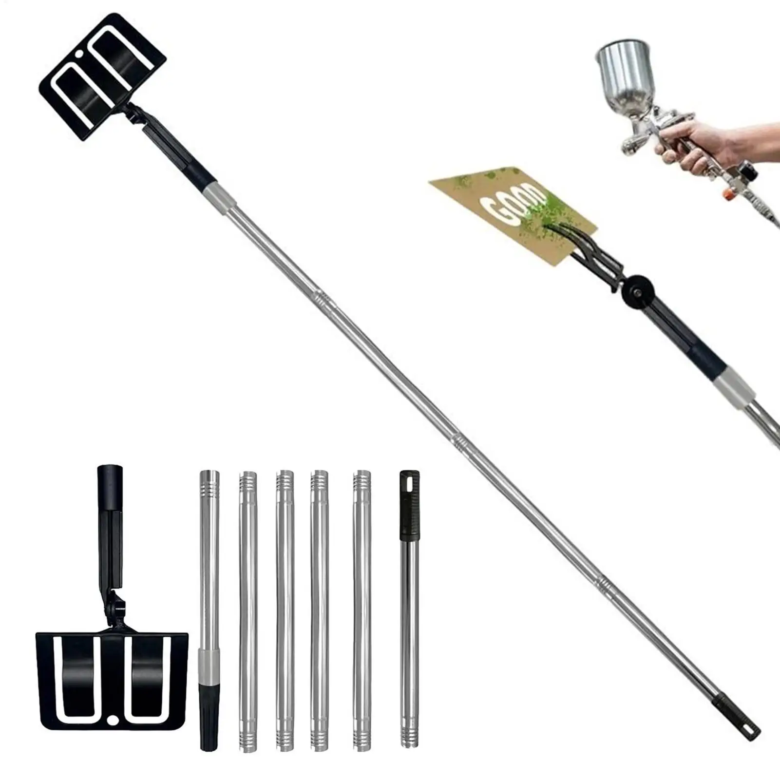 

Paint Shield For Trim Adjustable Extended With 6 Sticks Exterior Painting Spray Shield For Wall Ceiling Door Corner Floor Home