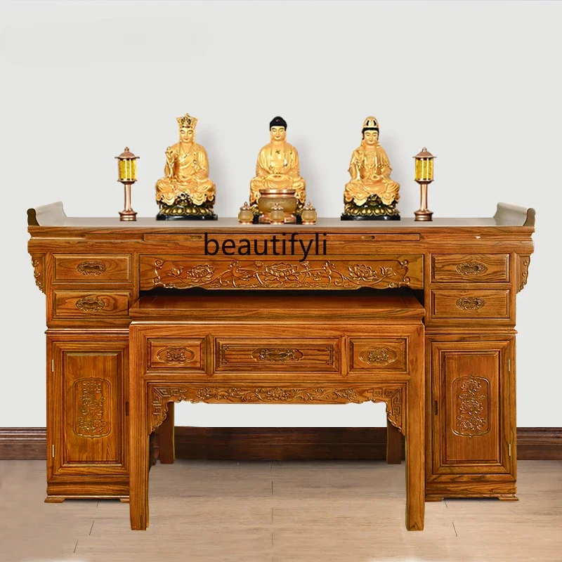 

Altar Buddha Shrine Household Altar Buddha Table Chinese Solid Wood God of Wealth Worship Table