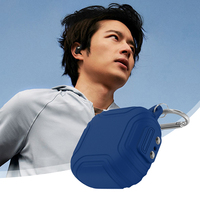 Silicone Earphone Headphones Cover With Lanyard Hook Wireless Headphones Cover Waterproof Anti-loss for SHOKZ OpenFit T910