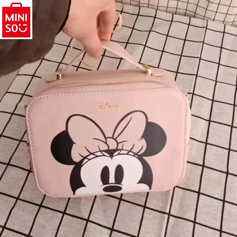 MINISO Disney Cartoon Winnie Bear Dumbo Camera Bag Student Versatile Sweet One Shoulder Shoulder Bag