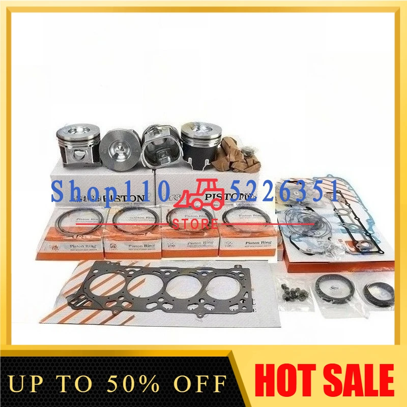 

1J700-21112 OR 1J701-21112 For Kubota V2607 Overhaul Rebuild Kit Full Gasket Set Piston Rings Set Engine Parts