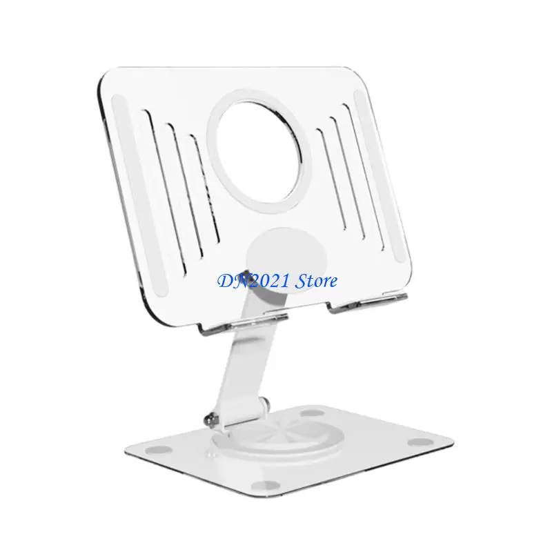 F3KE Transparents AntiSlip Tablets Holder Stand With Rotating Base for 12.9Inch Screens For Home Office Use