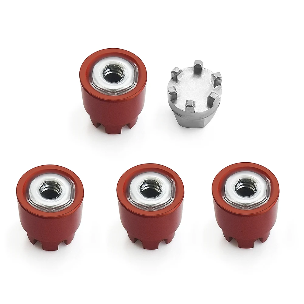 AXSPEED Aluminum Wheel Nuts Cap Locking Hubs for 1/24 RC Crawler Car Axial SCX24 AXI00005 90081 AX100002 AXI00001 AXI00006 Part
