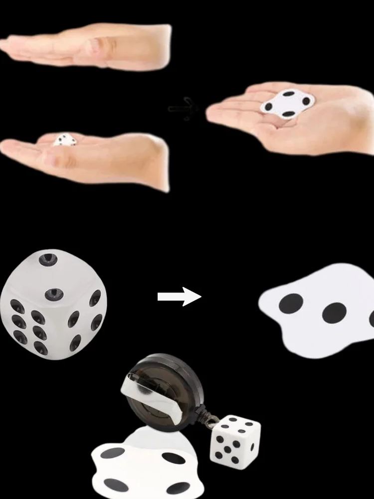 Nouveaux objets faciles à faire, dés aplatis magiques, accessoires magiques à presser et aplatir, cadeau pour enfant