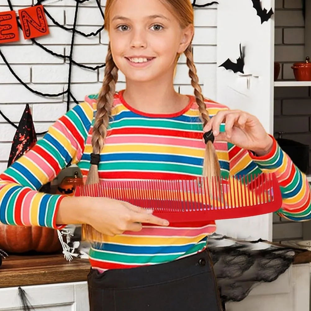 หวีขนาดใหญ่พิเศษ อุปกรณ์ประกอบชุดตัวตลก สำหรับการแสดงบนเวที งานฮาโลวีน งานรื่นเริง งานปาร์ตี้ ของเล่นตลก