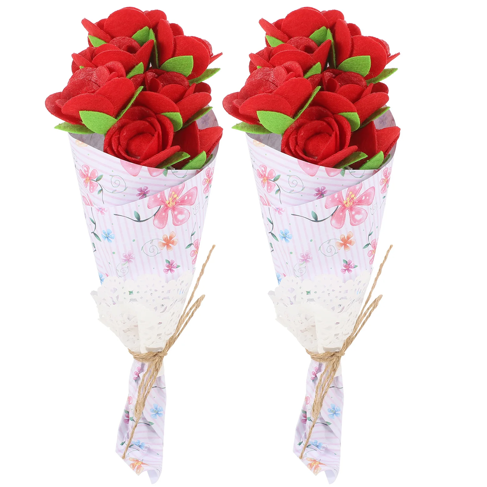 2Sets Unique DIY Bouquet Craft Material Kids Hand-Making Bouquet Coordination Improvement DIY Flower Accessory for Creative Play