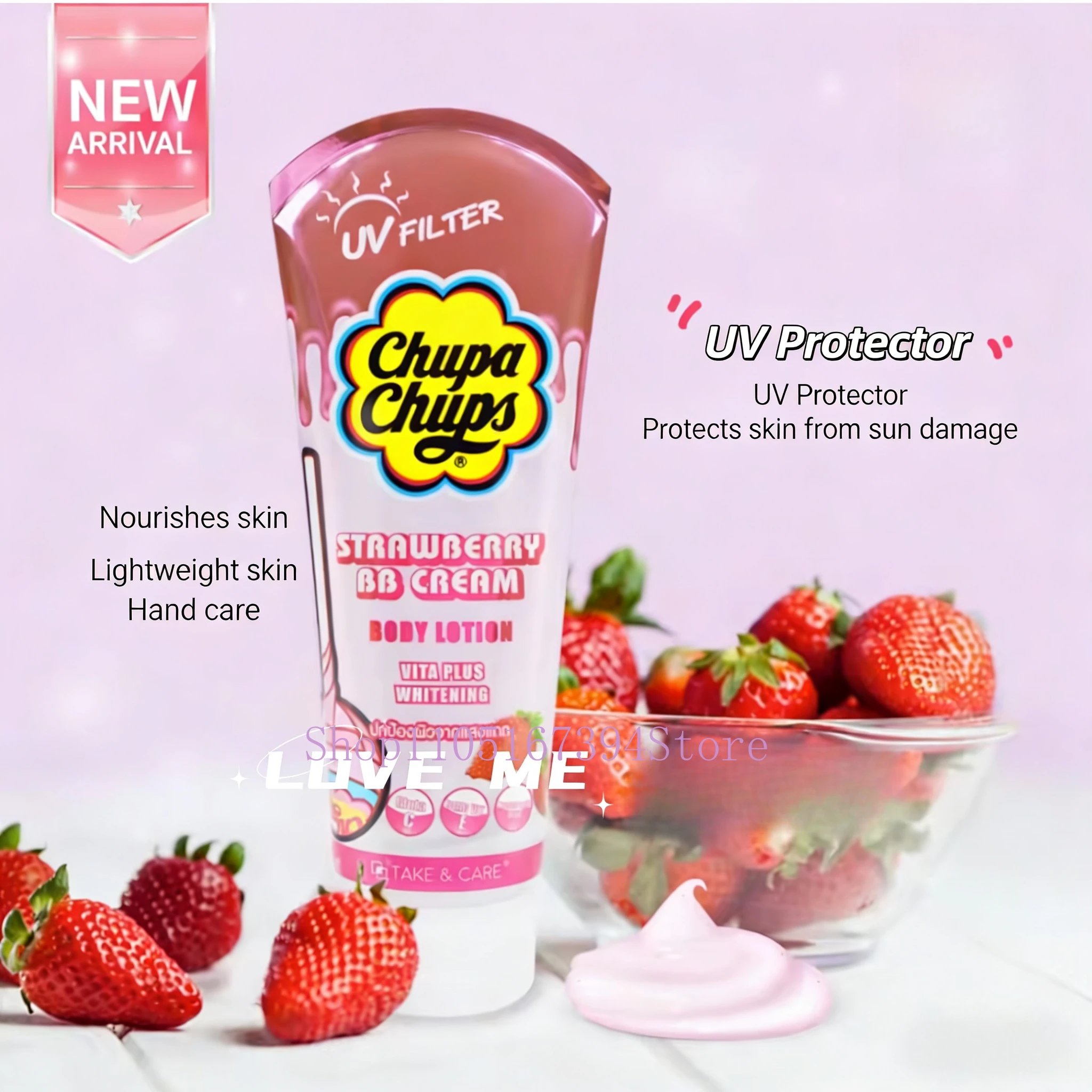 

Увлажняющий лосьон ChupaChups с SPF, защитой от УФ-излучения, осветляющим эффектом, легким увлажняющим консилером для ухода за телом