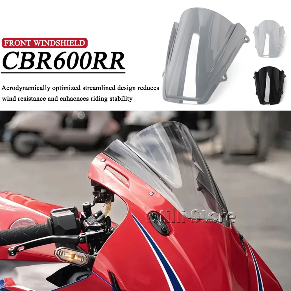 

For Honda CBR600 RR CBR 600 RR 2021-2025 CBR600RR Motorcycle Windshield Double Bubble Windscreen Wind Deflectors Accessories