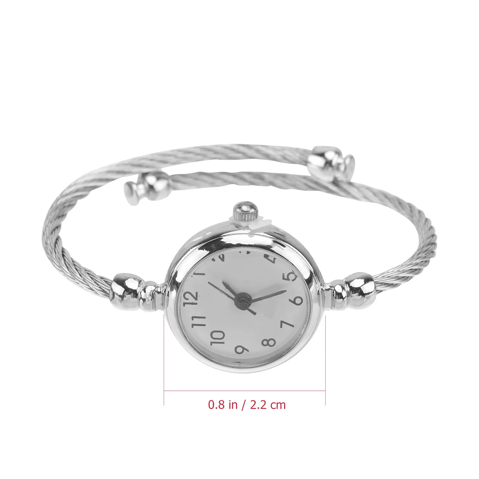 ساعة كوارتز نسائية أنيقة بتصميم سوار أبيض يزيد من سحر هدية تدوم طويلاً للأصدقاء وساعة كوارتز عائلية #6