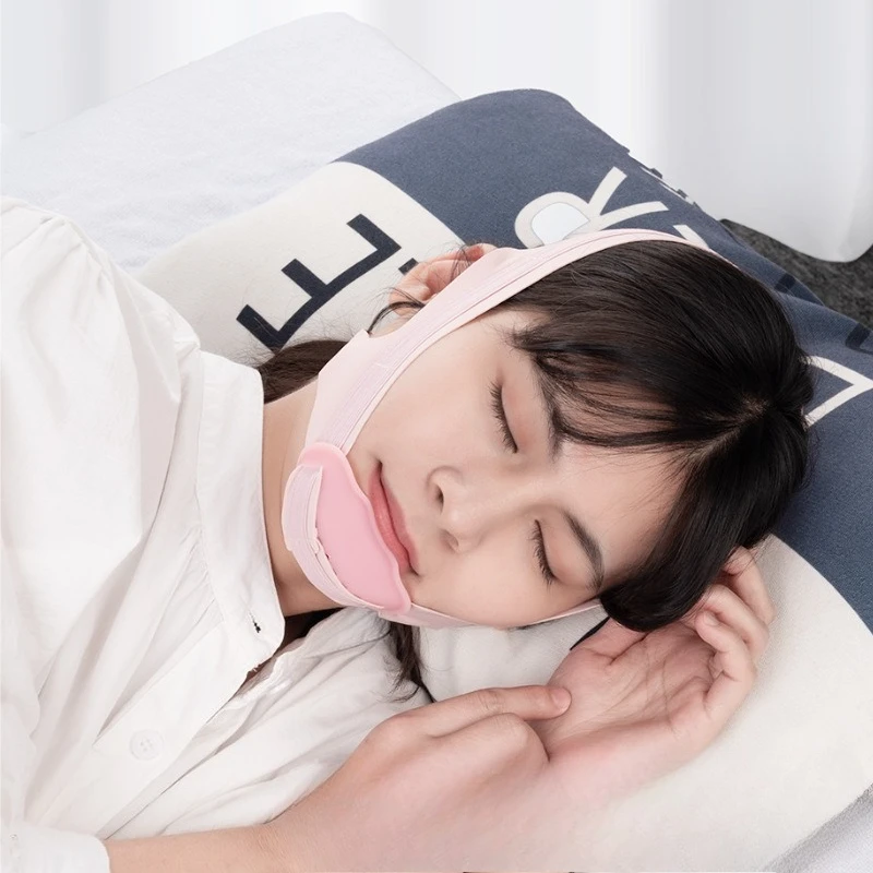 

Snoring device, breathing corrector, sleep prevention, mouth opening prevention, snoring prevention, snoring cessation strap
