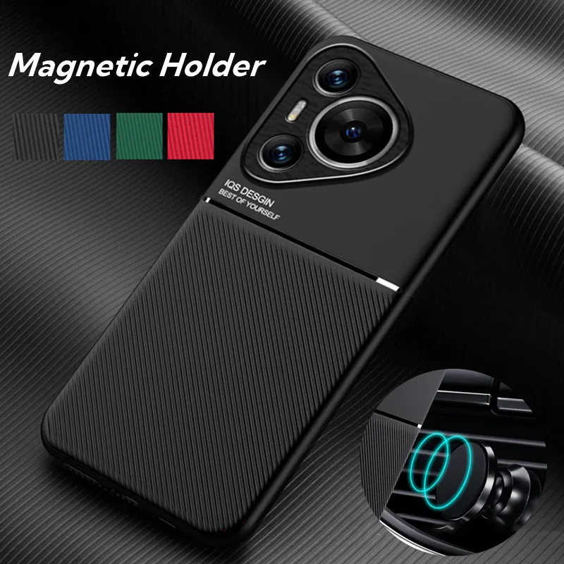 Rugged Non-Slip Portective Case for Huawei Pura 70 Ultra P70 Pro Cover Car Magnetic Suction Holder Coque Fundas Capa