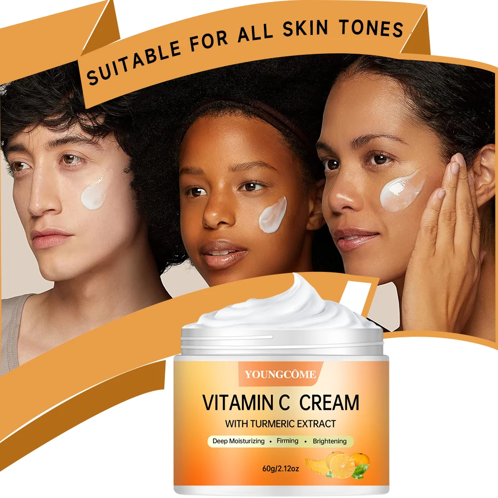 Turmeric VC face cream  fade fine lines,not greasy,moisturize, smooth, lift and firm skin,can deeply moisturize moisturize skin