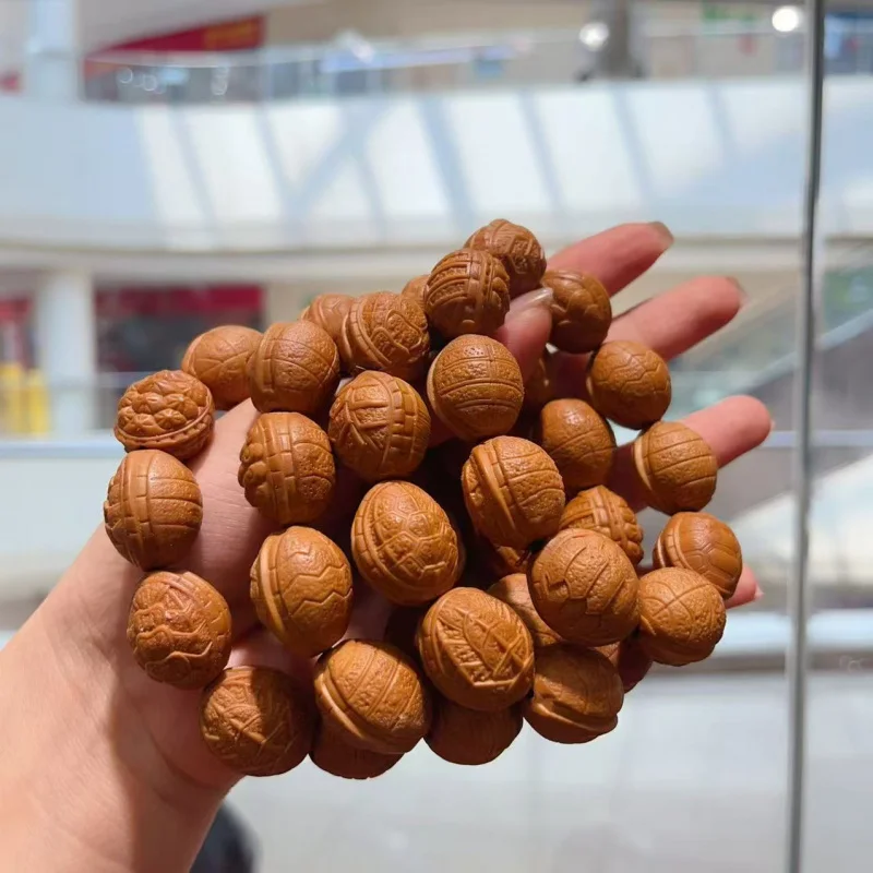 

Olive Stone Carving Wealth High-End Bracelet Fashion Jewelry