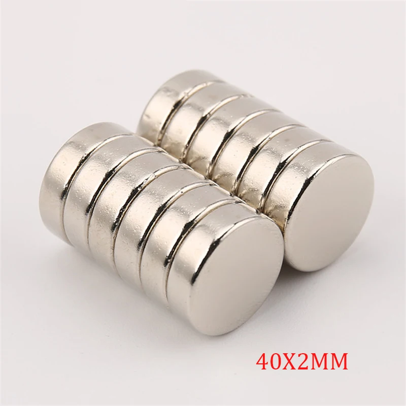 1~20PCS 40x2mm Powerful Magnets 40mm x 2mmm Permanent Round Magnet 40*2mm Neodymium Magnetic Strong magnets