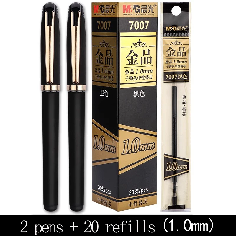 

Гелевая ручка M&G с большим ходом 1,0 мм, для делового подписи, подходит для практики каллиграфии, канцелярские принадлежности для студентов