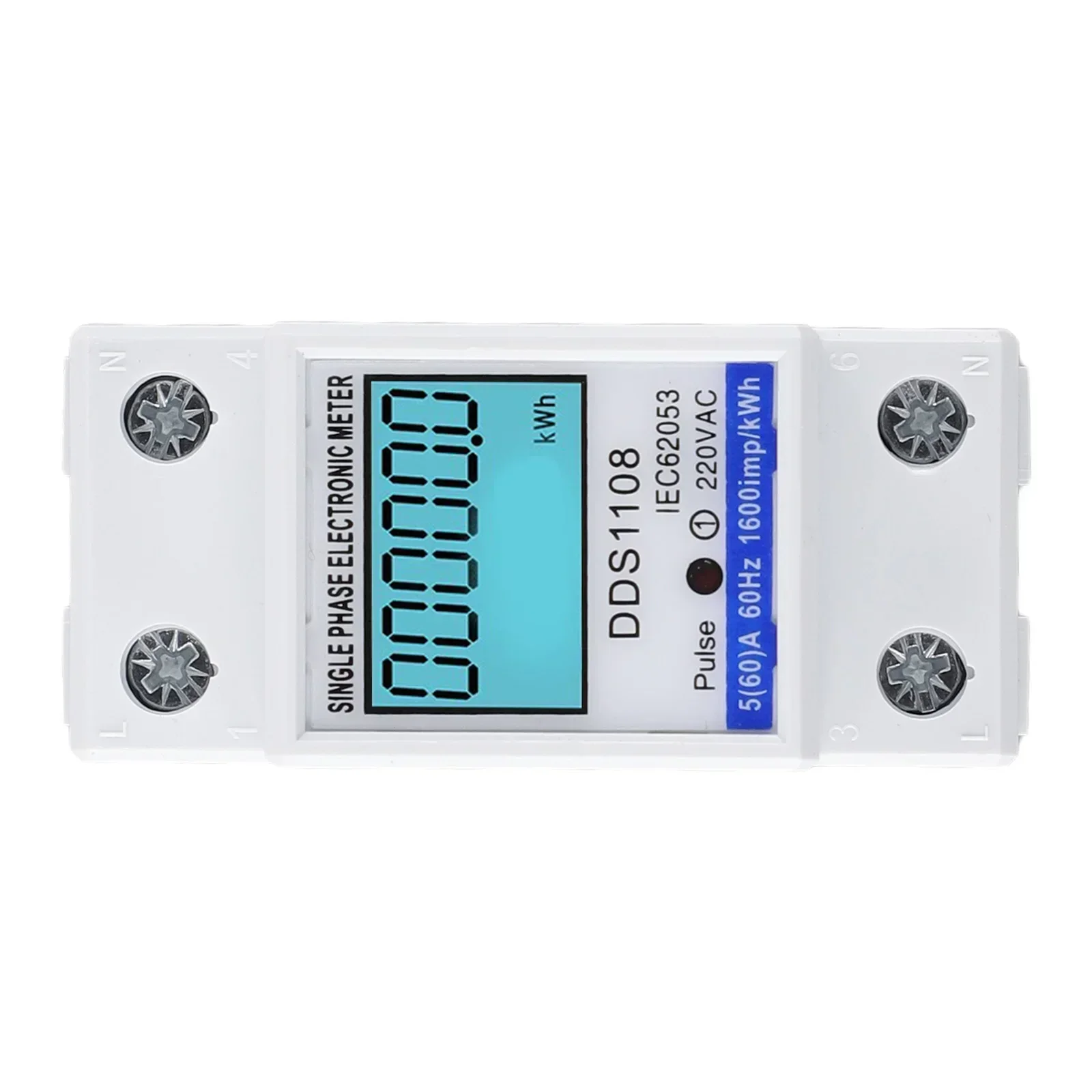 1pc 50A 60A DDS1108 LCD Digital Display Single Phase Energy Meter With Backlight Household Hand Power Tool Accessories