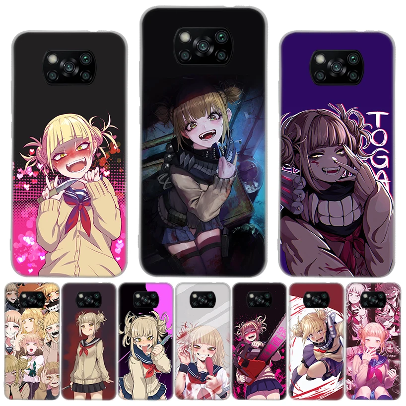 Anime Himiko Toga Waifu Lovely Phone Case For Xiaomi Poco X6 X5 X4 X3 Nfc F6 F5 Pro F4 Gt F3 F2 F1 M5 M5S M4 M3 5G Shell Coque X