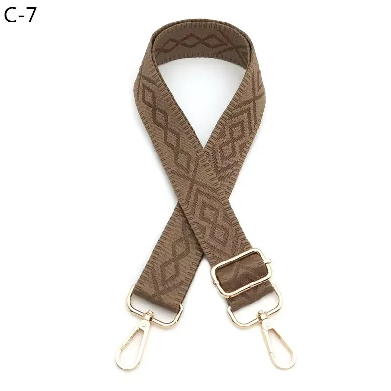 Women Fashion Wide Bag Strap Adjustable Jacquard Shoulder Strap for Crossbody Bags