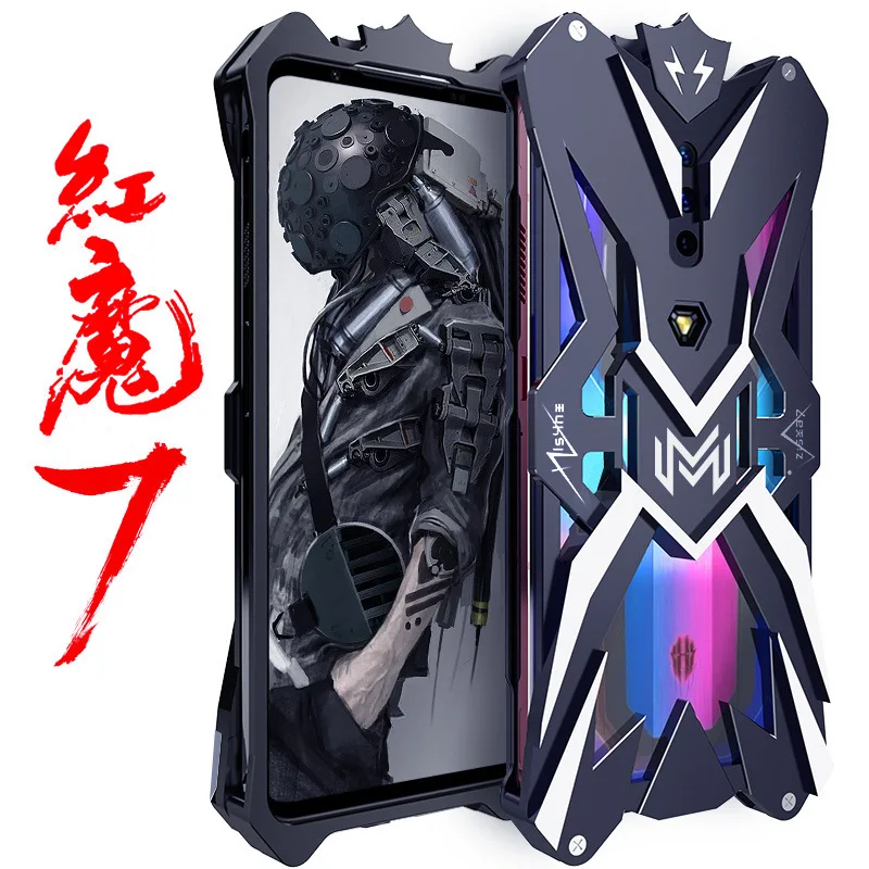 

Red Magic7 Original Zimon Luxury Thor Heavy Duty Armor Металлические алюминиевые чехлы для мобильных телефонов для Red Magic 6R 7s 7 Чехлы